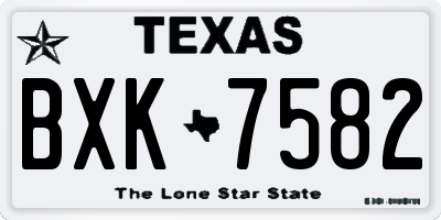 TX license plate BXK7582