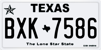 TX license plate BXK7586