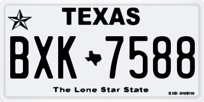TX license plate BXK7588