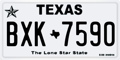 TX license plate BXK7590