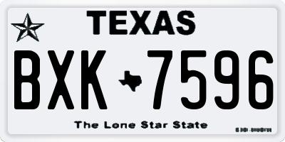 TX license plate BXK7596