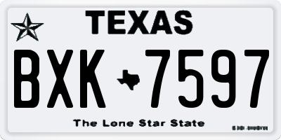 TX license plate BXK7597