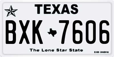 TX license plate BXK7606