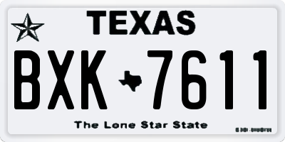 TX license plate BXK7611