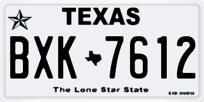 TX license plate BXK7612