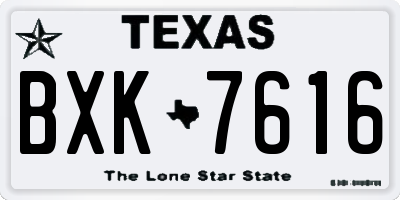 TX license plate BXK7616