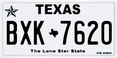 TX license plate BXK7620