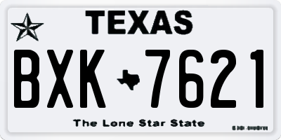 TX license plate BXK7621