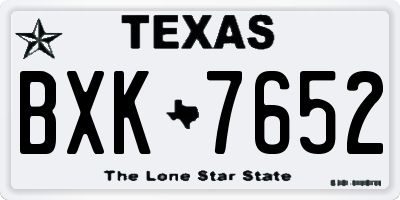 TX license plate BXK7652