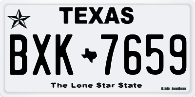 TX license plate BXK7659