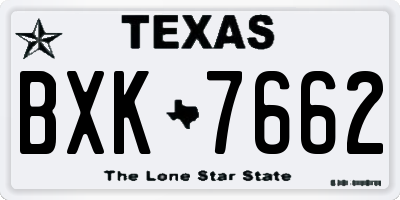 TX license plate BXK7662