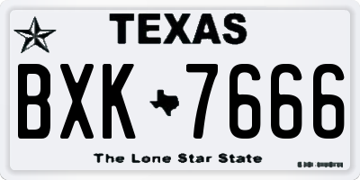 TX license plate BXK7666