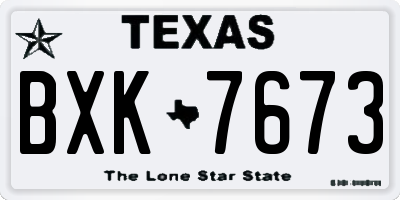 TX license plate BXK7673