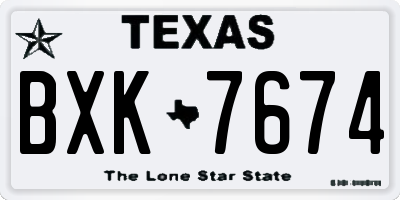 TX license plate BXK7674