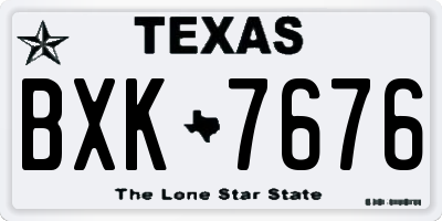 TX license plate BXK7676