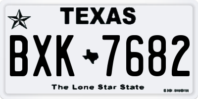 TX license plate BXK7682