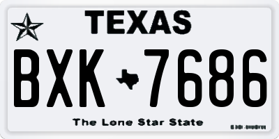 TX license plate BXK7686