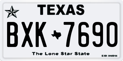 TX license plate BXK7690