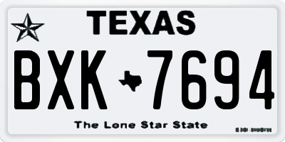 TX license plate BXK7694