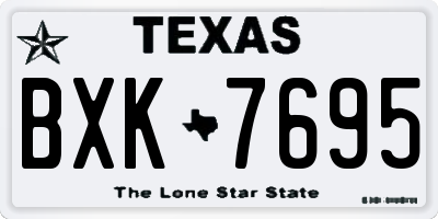TX license plate BXK7695