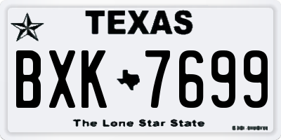 TX license plate BXK7699