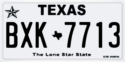 TX license plate BXK7713