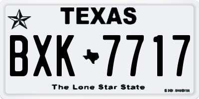TX license plate BXK7717