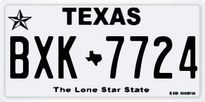 TX license plate BXK7724