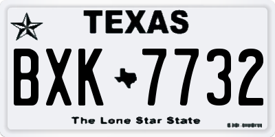 TX license plate BXK7732