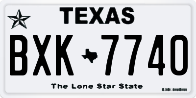 TX license plate BXK7740