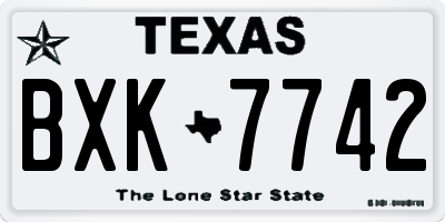 TX license plate BXK7742