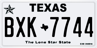 TX license plate BXK7744