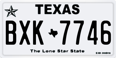 TX license plate BXK7746