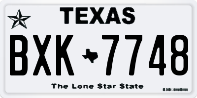 TX license plate BXK7748
