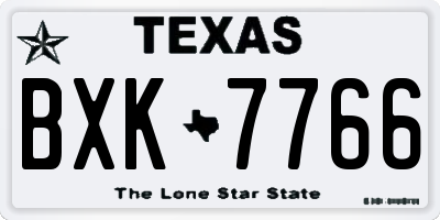 TX license plate BXK7766
