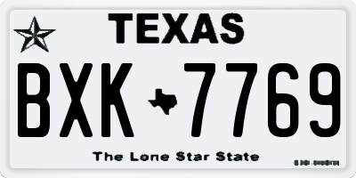 TX license plate BXK7769