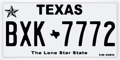 TX license plate BXK7772