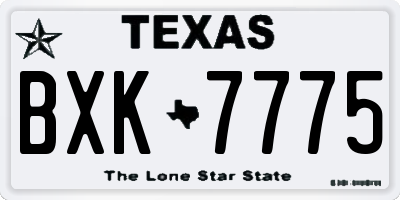 TX license plate BXK7775