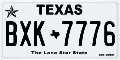 TX license plate BXK7776