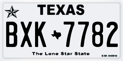 TX license plate BXK7782