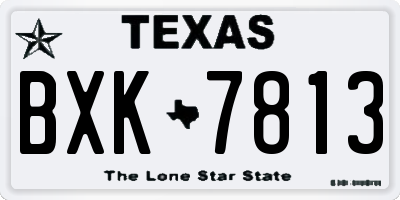 TX license plate BXK7813