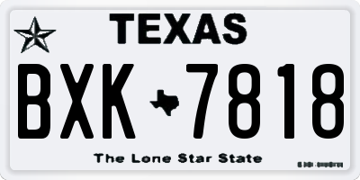TX license plate BXK7818