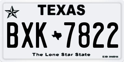 TX license plate BXK7822