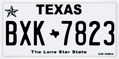 TX license plate BXK7823