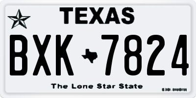 TX license plate BXK7824