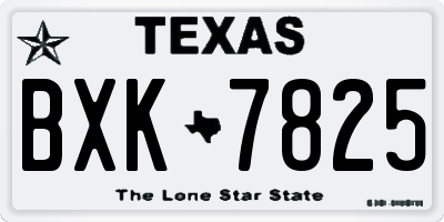 TX license plate BXK7825