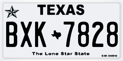 TX license plate BXK7828