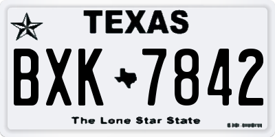 TX license plate BXK7842