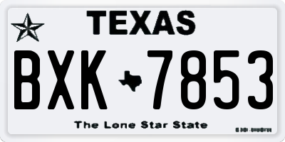 TX license plate BXK7853