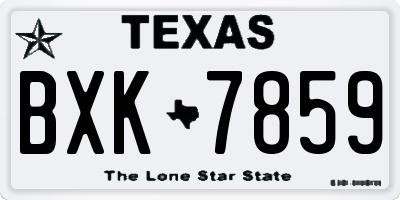 TX license plate BXK7859